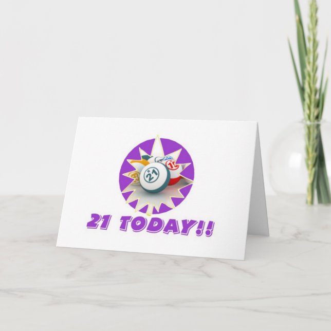 Tarjetas del bingo - 21ro cumpleaños (Anverso)