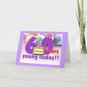 Tarjetas del bingo - 60.o cumpleaños