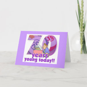 Tarjetas del bingo - 70.o cumpleaños