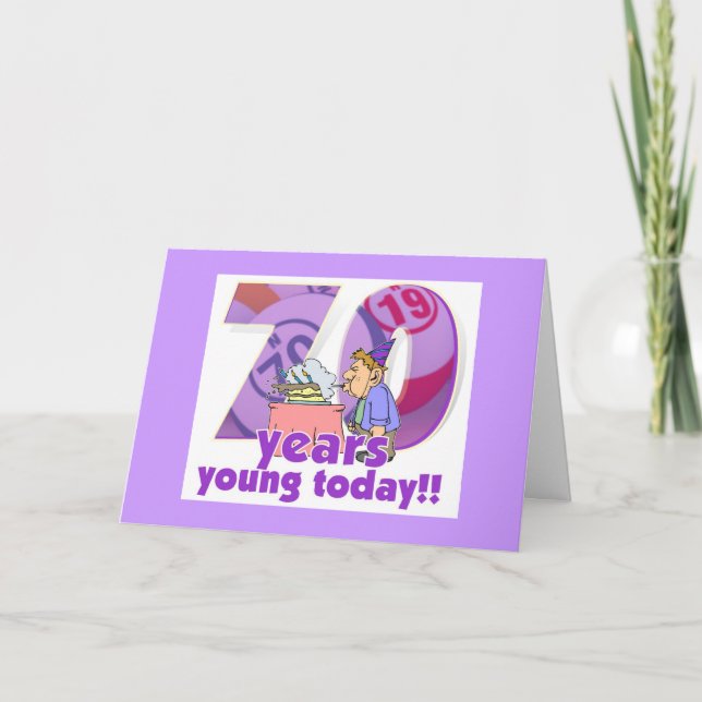 Tarjetas del bingo - 70.o cumpleaños (Anverso)