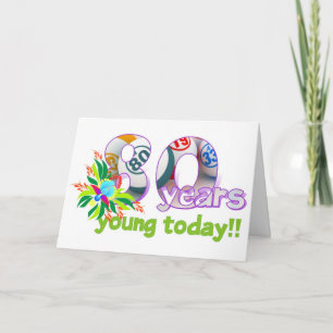Tarjetas del bingo - 80.o cumpleaños