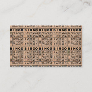 tarjetas del bingo del vintage