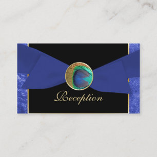 Tarjetas del botón del pavo real y del recinto de