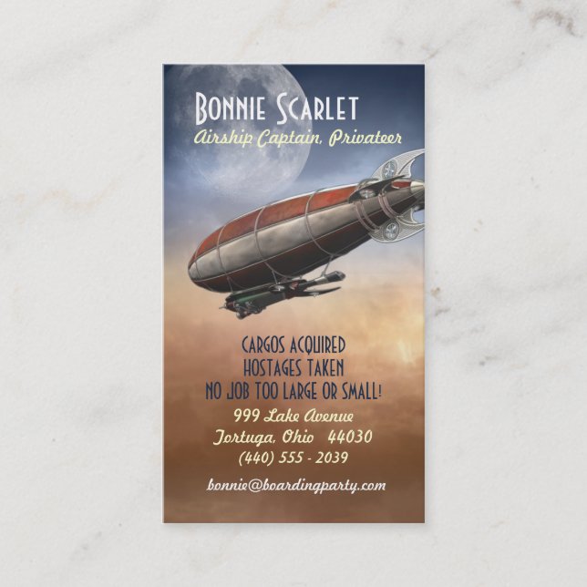 Tarjetas del capitán del dirigible visita (Anverso)