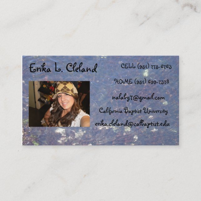 tarjetas del contacto (Anverso)
