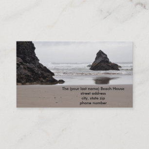 Tarjetas del contacto de la casa de playa