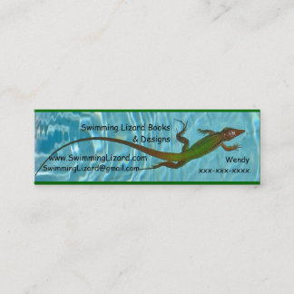 Tarjetas del contacto del lagarto de la natación -