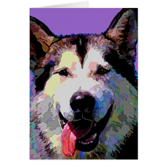Tarjetas del deslumbramiento "Kiska" del Malamute (Frente)