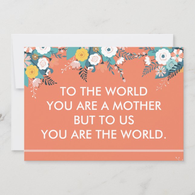 Tarjetas del día de la madre Cita Sentimental (Anverso)