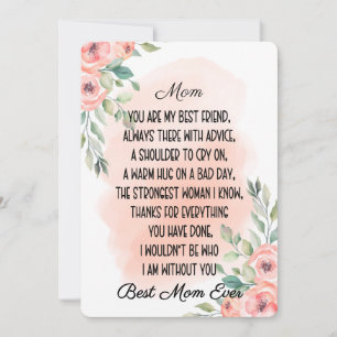 tarjetas del día de la madre mejor mamá floral