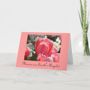 Tarjetas del Día de las Enfermeras Tulipanes Ángel