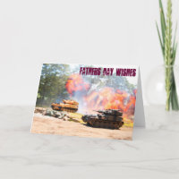 Tarjetas del día de padres de los tanques