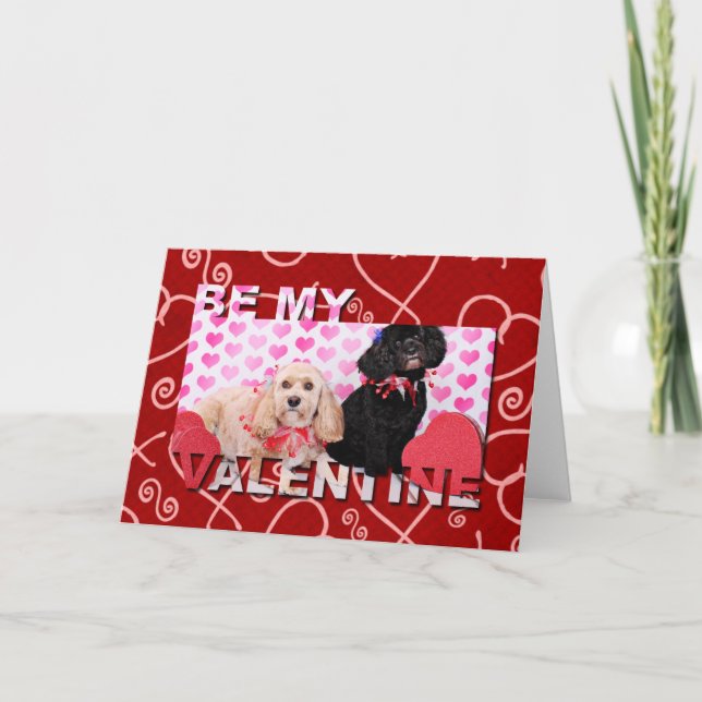 Tarjetas del día de San Valentín - Cockapoo - Ella (Anverso)