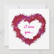 Tarjetas del Día de San Valentín Corazón Rojo Tenu