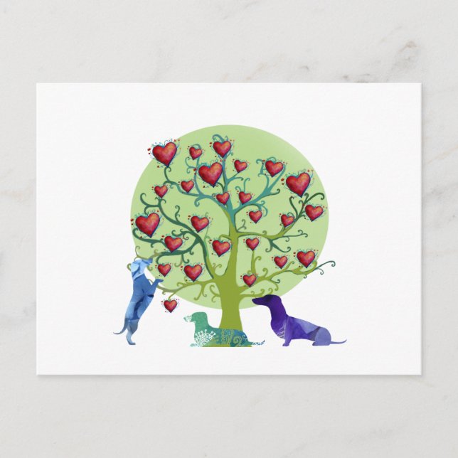 Tarjetas del día de San Valentín de Dachshund (Anverso)