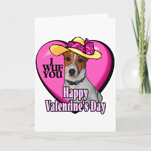 Tarjetas del día de San Valentín de Jack Russell (Anverso)