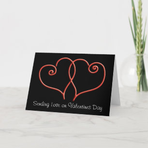 Tarjetas del día de San Valentín de los corazones