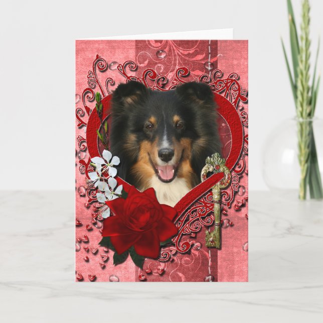 Tarjetas del día de San Valentín - llave a mi (Anverso)