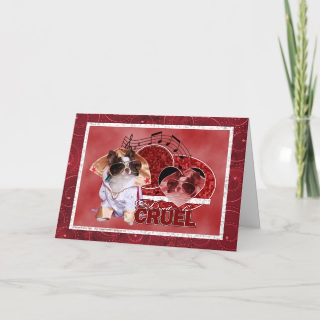 Tarjetas del día de San Valentín - no sea cruel - (Anverso)