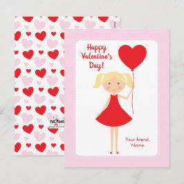 Tarjetas del Día de San Valentín para clase de niñ