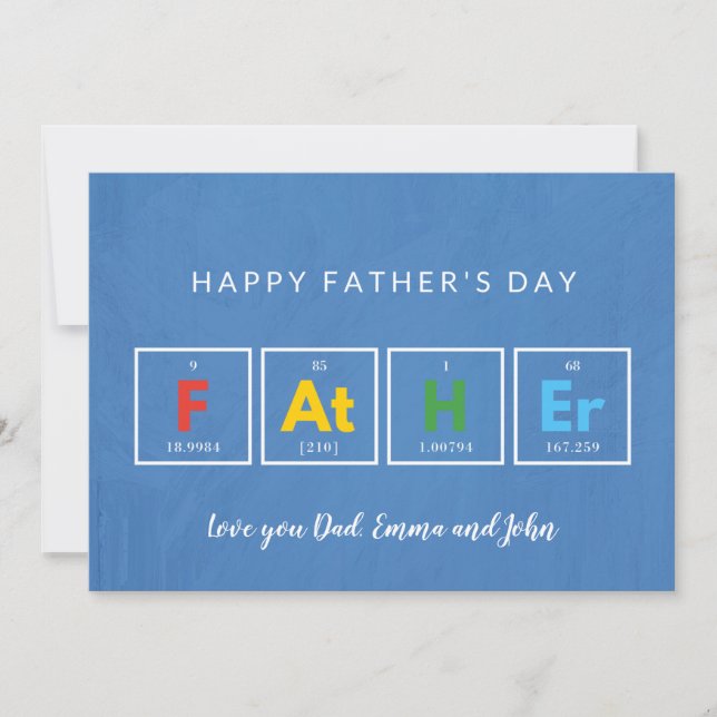 Tarjetas del día del padre Cool Colorido (Anverso)
