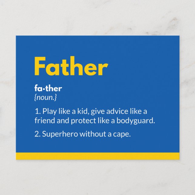 Tarjetas del día del padre de superhéroes Superpap (Anverso)