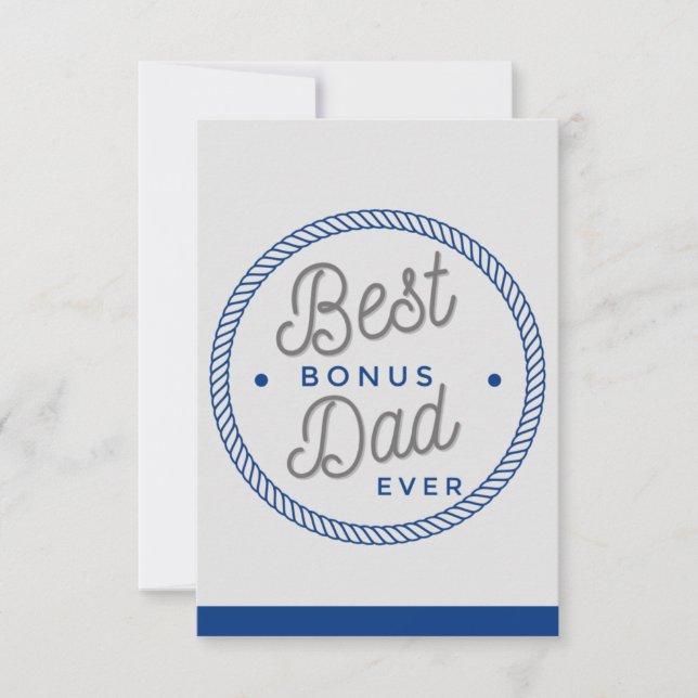 Tarjetas del Día del Padre para Padrastro, Gris Me (Anverso)