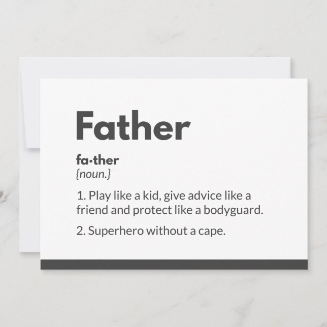 Tarjetas del día del padre superhéroe Superdad (Anverso)
