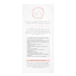 Tarjetas del estante para la placenta Co. de