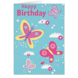 Tarjetas del feliz cumpleaños de la mariposa