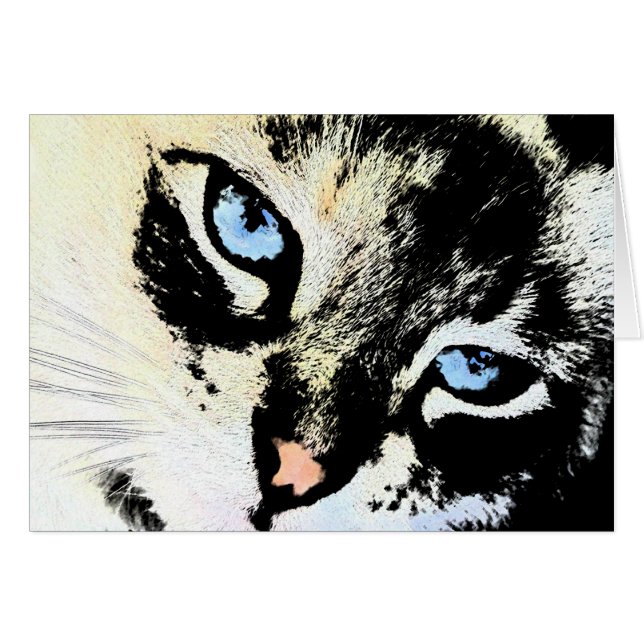 Tarjetas del gato de la tinta (Anverso (Horizontal))