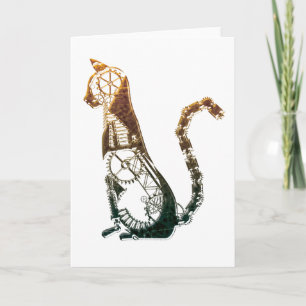 Tarjetas del gato de Steampunk