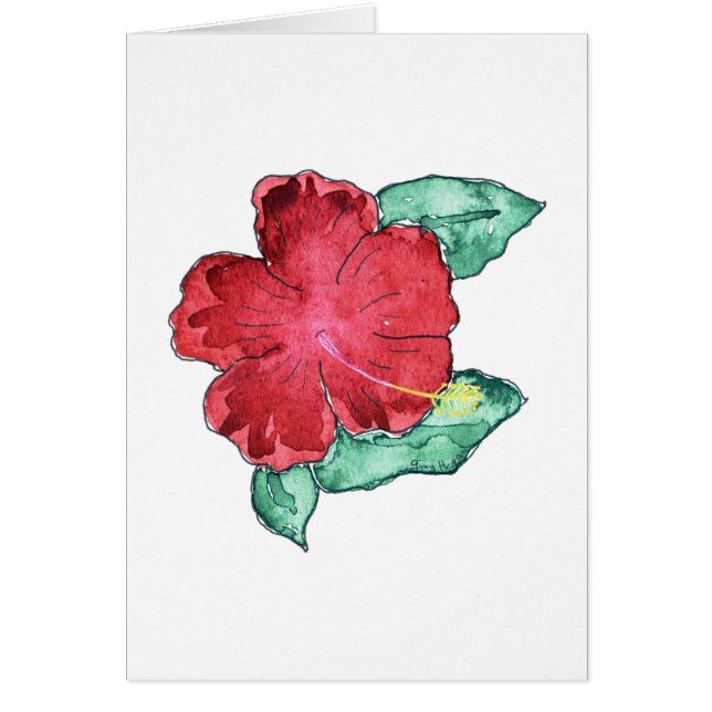 Tarjetas del hibisco (Frente)