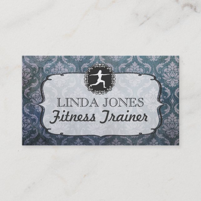 Tarjetas del instructor de la aptitud del gimnasio (Anverso)