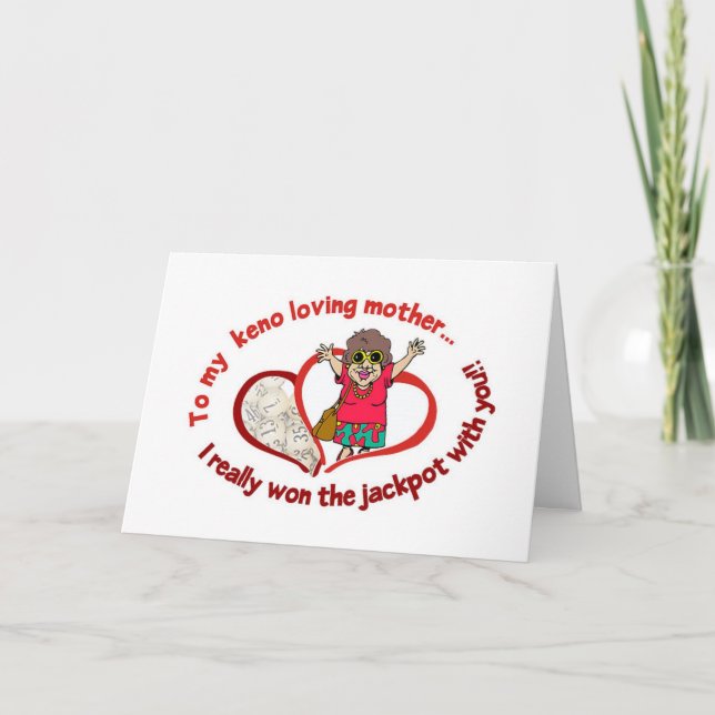 Tarjetas del Keno: mensaje a mi madre cariñosa del (Anverso)