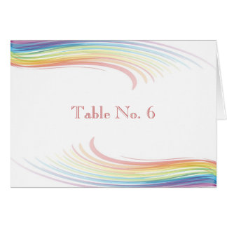 Tarjetas del lugar de la boda - onda del arco iris