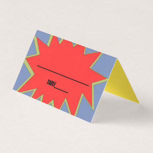 Tarjetas del lugar del super héroe