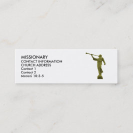 TARJETAS del MISIONARIO de MORONI LDS del ángel