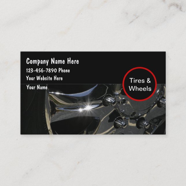 Tarjetas del negocio automovilístico (Anverso)