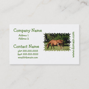 Tarjetas del negocio familiar del caballo