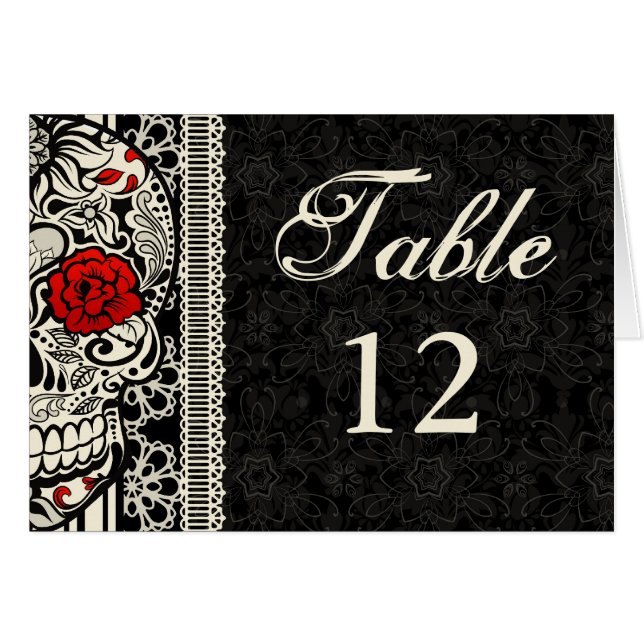 Tarjetas del número de la tabla del cráneo del (Anverso (Horizontal))