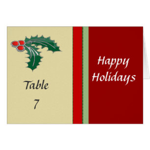 Tarjetas del número de la tabla del navidad de la