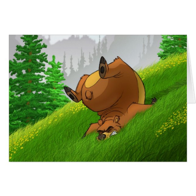 Tarjetas del oso el tropezar (Anverso (Horizontal))