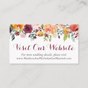 Tarjetas del parte movible del Web site de la boda