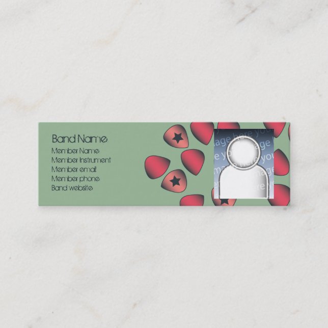 Tarjetas del perfil de la banda (Anverso)