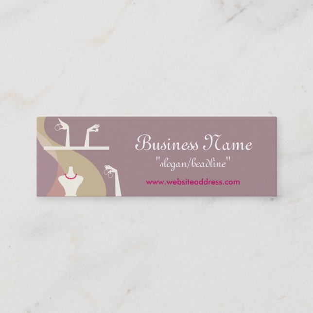 Tarjetas del perfil de la exhibición de la joyería (Anverso)