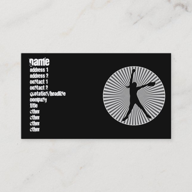 Tarjetas del perfil de la jarra del softball de (Anverso)