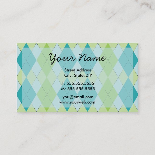 Tarjetas del perfil de la MOD Argyle (Anverso)