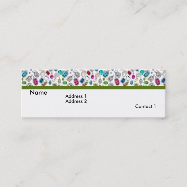 Tarjetas del perfil de las joyas 1 (Anverso)