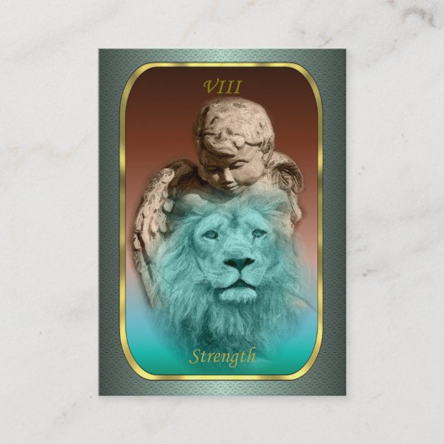 Tarjetas del perfil de Tarot - fuerza (Anverso)